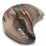 One of a Kind Mookaite Jasper Carved Crescent Moon-2 1/4 x 1 3/4"