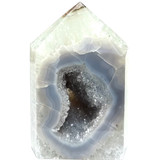 One of a Kind Agate with Druzy Stone Tower-5 1/4 x 3 1/2"
