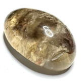 One of a Kind Lodolite Polished Lens with Rutile -3 x 2 x 3/4"