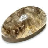 One of a Kind Lodolite Polished Lens with Rutile -3 x 2 x 3/4"