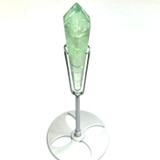 One of a Kind Green Fluorite Point with Rainbow Inclusions on a Stand-8"-NC7149