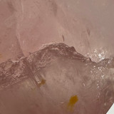 One of a Kind Rose Quartz with Hematoid and Rainbow Inclusions Flame Tower-3 1/2 x 2"-NC7153