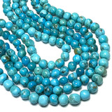 Kingman Turquoise Semi-Round Beads-4-5mm-SP7170