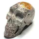 One of a Kind Mexican Fire Opal carved Skull-1 x 1/2"-NC7192