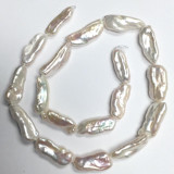 Freshwater Biwi Long Drilled White Pearls with Lots of Luster!