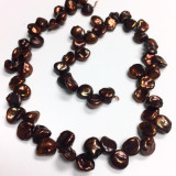 Head Drilled Copper Keishi Pearl Nugget Beads 10-12mm