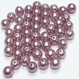 Vintage Lavender Acrylic Faux Pearls-5mm