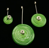 The "Spinning Spiral" Pendant - Small Neon Green