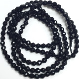 Black Onyx Sparkling Faceted Rounds- 2mm