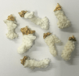 White Coral and Gold plated Pendants-45mm avg.