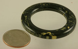 Vintage Bakelite Rings - Black & Cream -36mm