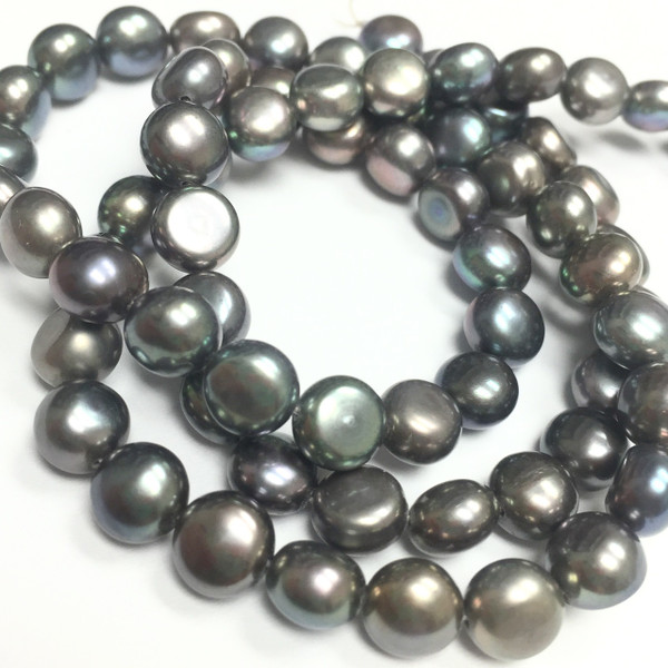 Freshwater Button Peacock Pearls