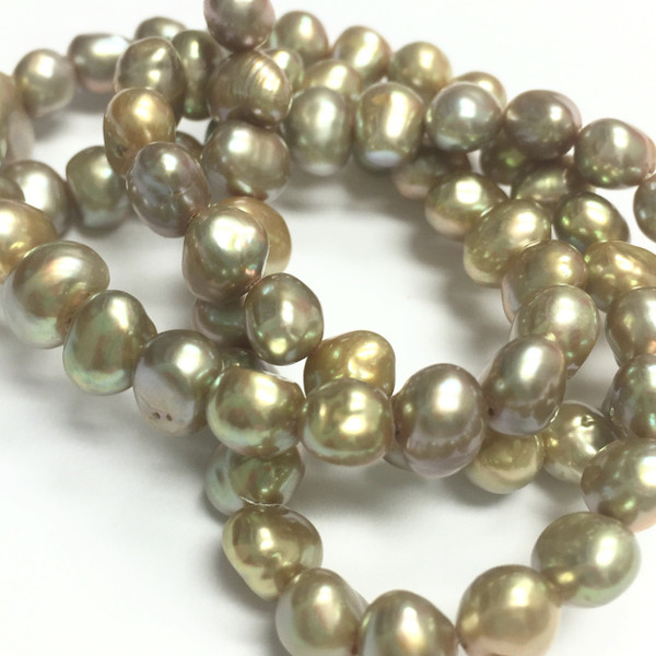 Freshwater Golden Pearl Nugget Beads