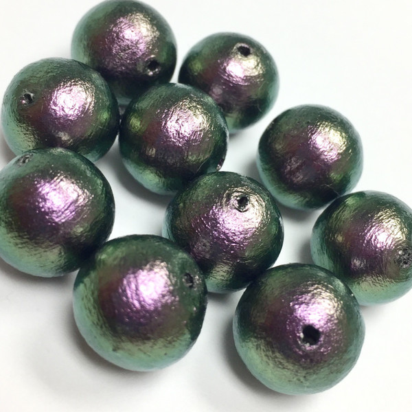 Miyuki Cotton Pearl Beads-12mm-Rich Green Black