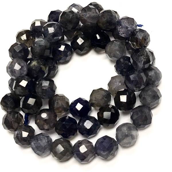A Grade Iolite Micro Diamond Cut Beads 