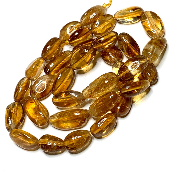 Highly Polished Citrine Tumbled Nugget Beads-10-12 Avg. (SP3352)