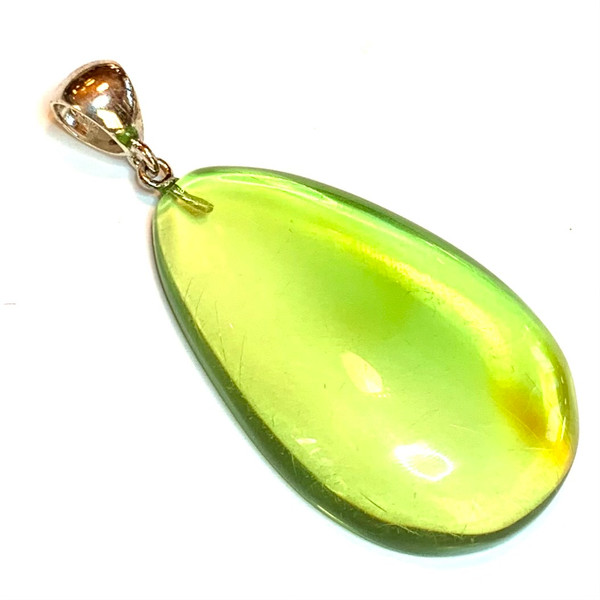 Lemon Amber Unpolished Natural Necklace Mixed With Green Lace Stone -  AmberGemstones