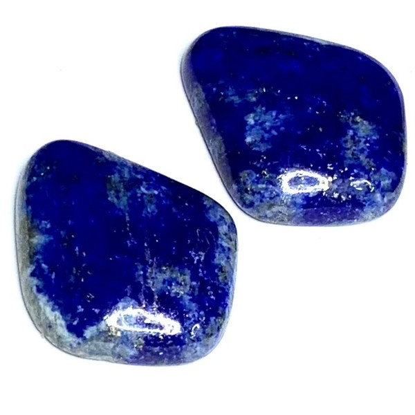 One of a Kind Banded Lapis Cabochon Pair-21 x 18mm-AA Grade (CAB4079)