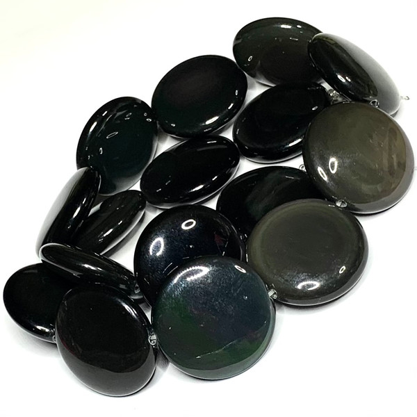 Rainbow Obsidian Disc Beads-25mm-AAA Grade (SP4184)
