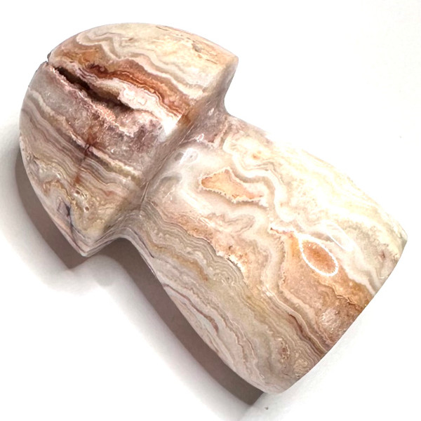 One of a Kind Crazy Lace Agate Mushroom Stone-2 3/4 x 1 1/2"-NC5247 (NC5247)