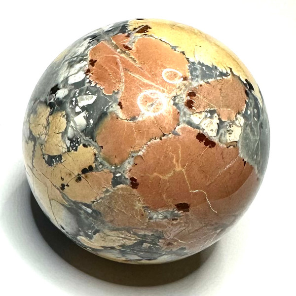 One of a Kind Maligano Jasper Stone Sphere-1 1/2" (NC5250)