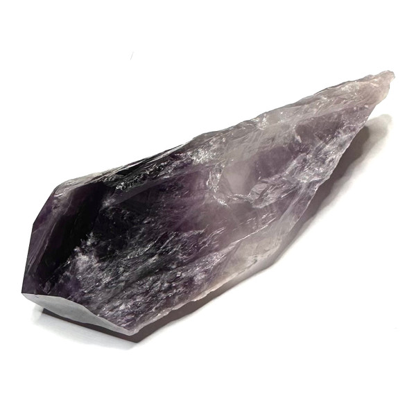 One of a Kind Bahai Amethyst Partially Polished Point-5 1/4 x 1 3/4" (NC5452)