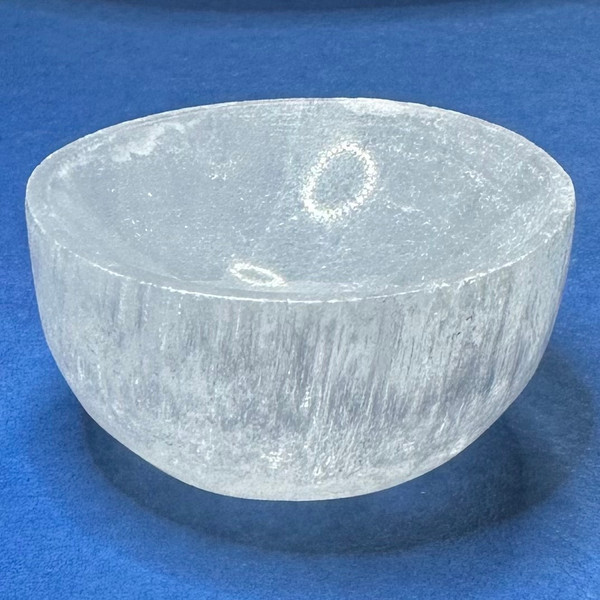 Selenite Carved Small Round Bowls-1 1/2 x 2 3/4" (NC5575)
