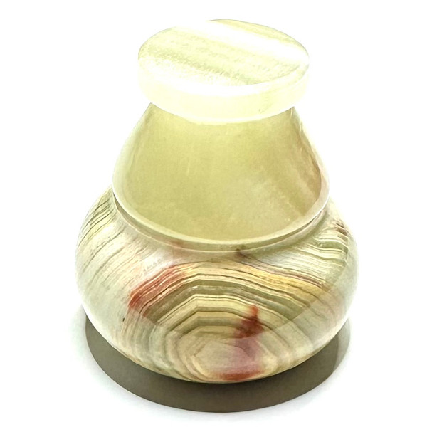 One of a Kind Carved Onyx Jar-2 x 1 1/4"-NC5863 (NC5863)
