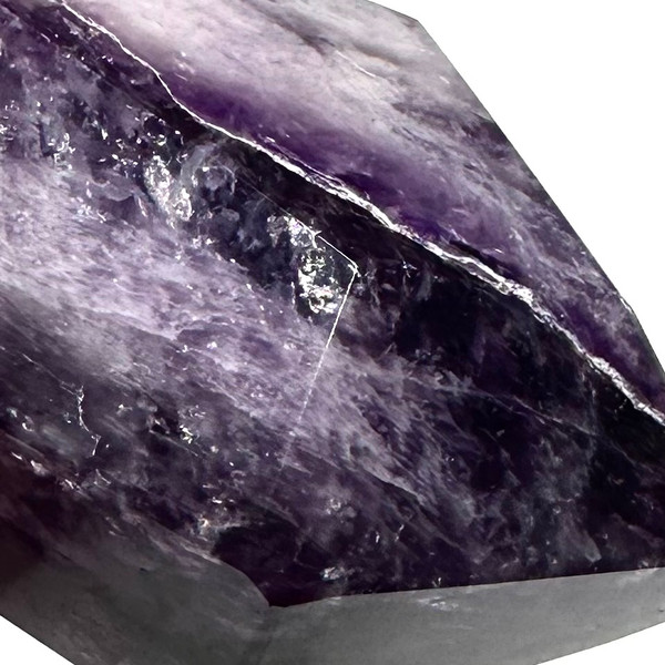 RARE-One of a Kind Trapiche Amethyst with Rainbow Inclusions Point-3 3/4 x 1 3/4"
