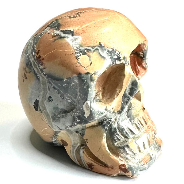 One of a Kind Maligano Jasper Carved Skull-1 3/4 "-NC6197