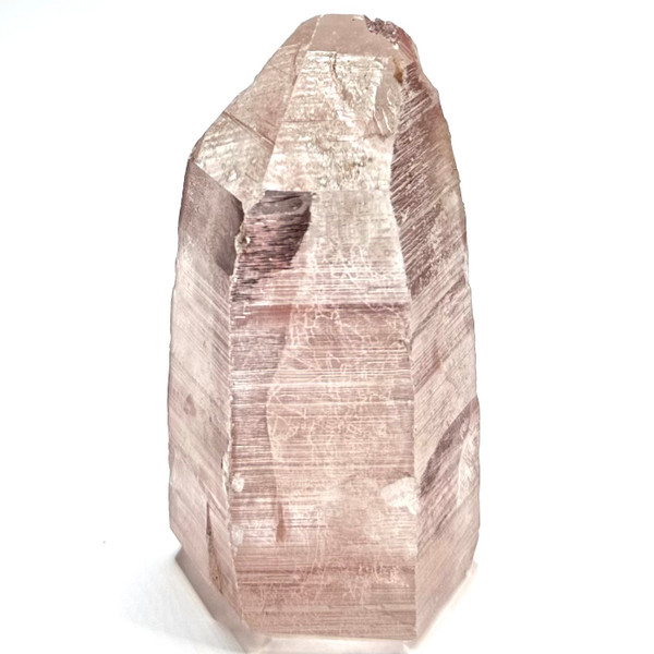 One of a Kind Natural Raw Pink Lithium with Rainbow Inclusions Point-3 1/2 x 1 3/4"