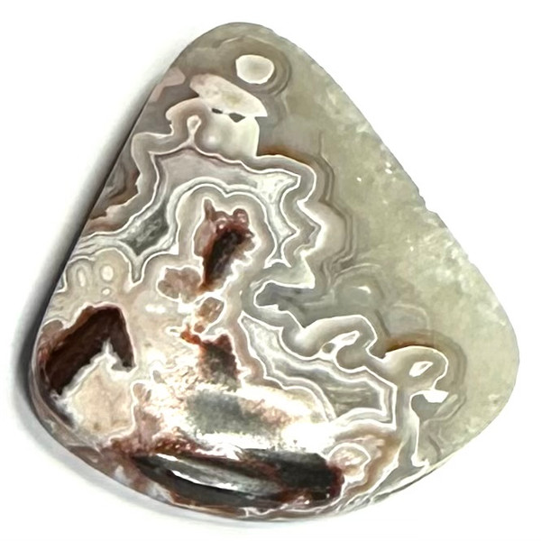 One of a Kind Crazy Lace Agate Cabochon-38 x 35 x 6mm