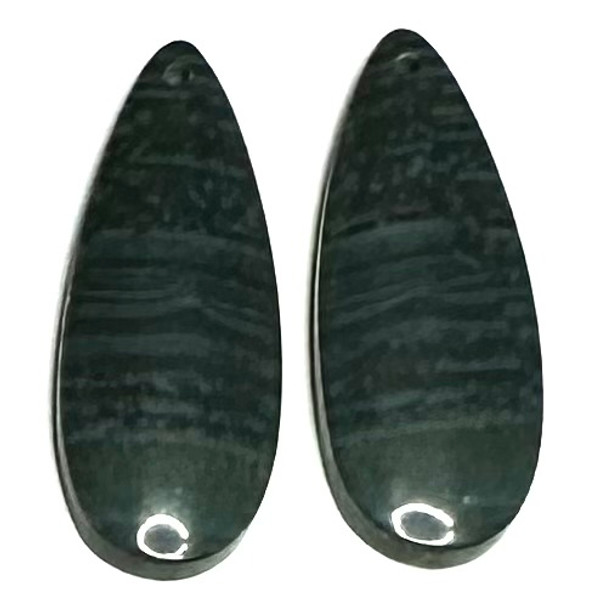 One of a Kind Indonesian Jade Pendant/Earring Pair-30 x 12mm-SP6831