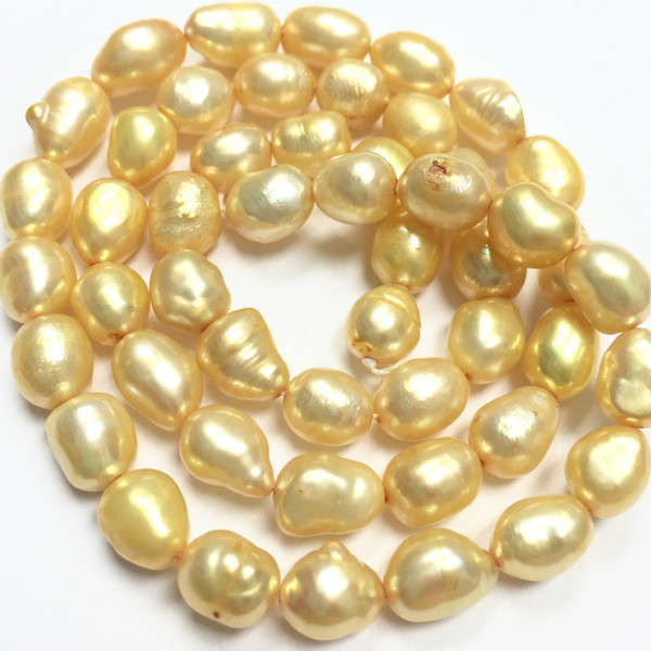 Warm Maize Yellow Keishi Pearl Beads 7-8mm