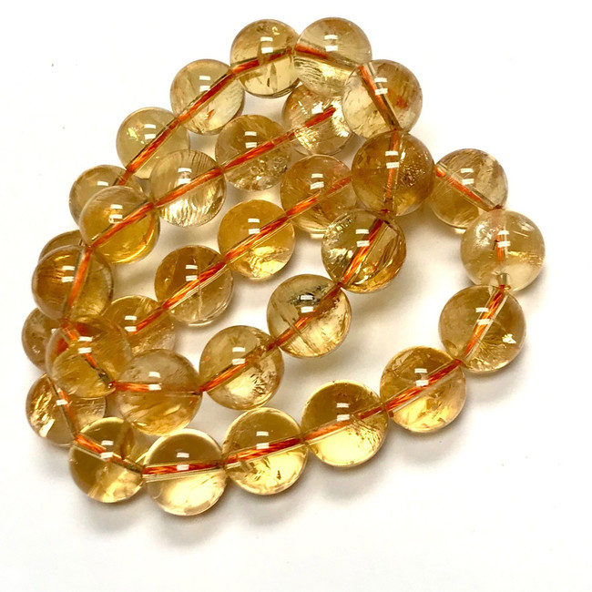 Citrine Round Beads | Citrine Gemstone Beads | Unusual Citrine Beads