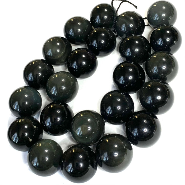 Natural Stone Obsidian Loose Spacer Beads Round Beads For