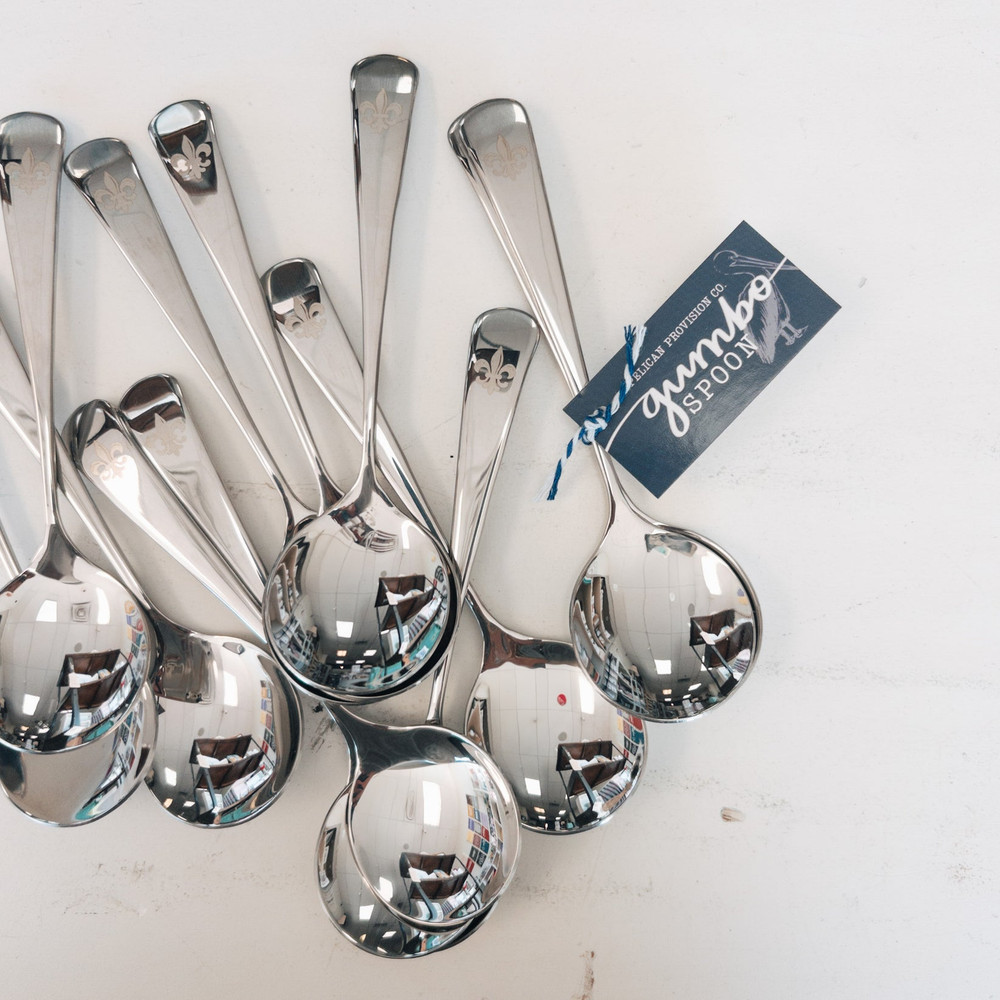 Fleur De Lis Gumbo Spoons, Set of 2