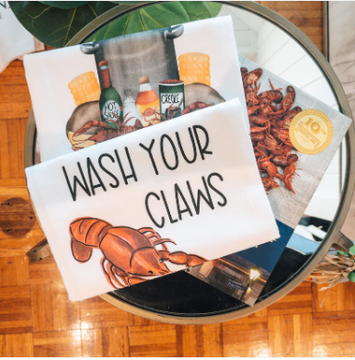 Wash Your Claws Tea Towel