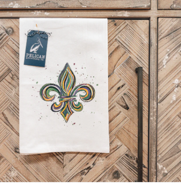 Mardi Gras Fleur de Lis Kitchen Towel