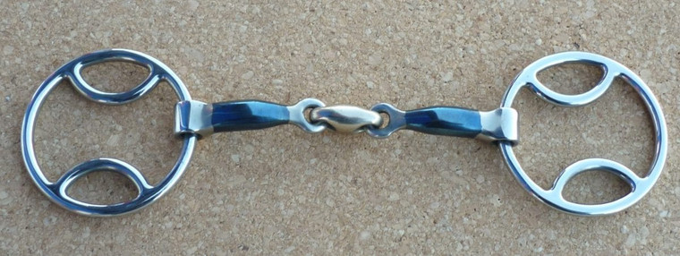 Blue sweet iron loop ring lozenge