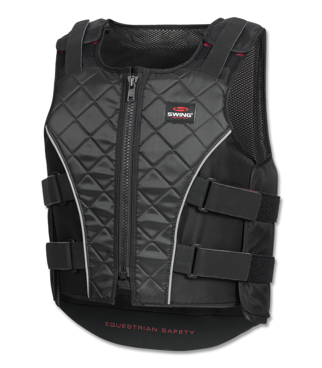 Adult's Swing Body Protector P19 with zipper  black/grey - Level 3  (2018) Complies with the BE Rule Change.