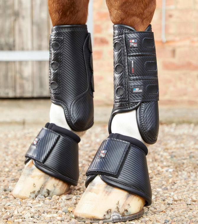 Premier Equine Carbon Tech Air Cooled Eventing Boots Black  Front