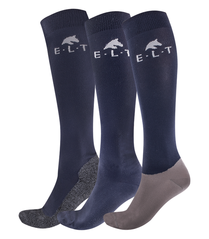 Athletic Riding Socks Navy  (Pack of 3)