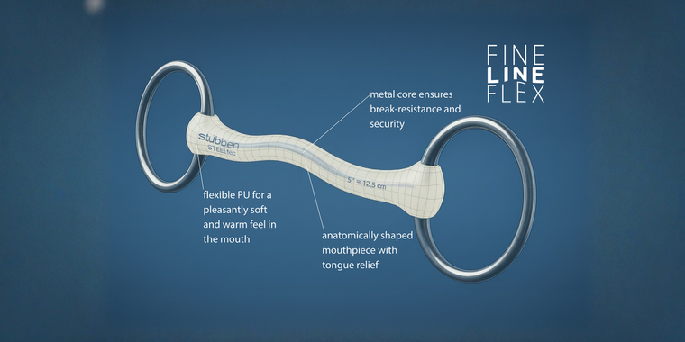 Stübben Fine Line Flex Full Cheek Snaffle  bit