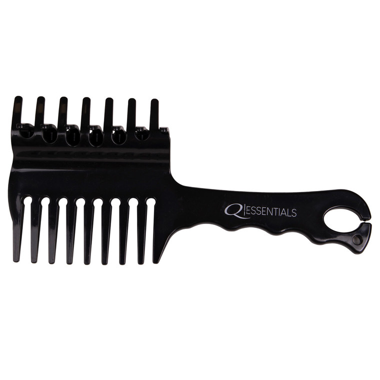 Mane comb with clip for Plaiting