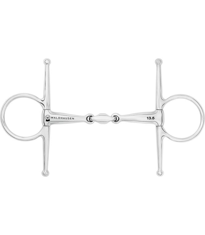Waldhausen Full cheek bit, double jointed with lozenge
