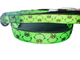 Green Smiley face dog leash 1" width choose your length