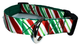 Candy Cane Stripe Christmas dog collar, adjustable