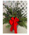12" Porch Pot - Mixed Greens with Red Bow