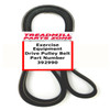 Nordic Track Elliptical Model NTEVEL69818.1 Drive Pulley Belt Part Number 392990